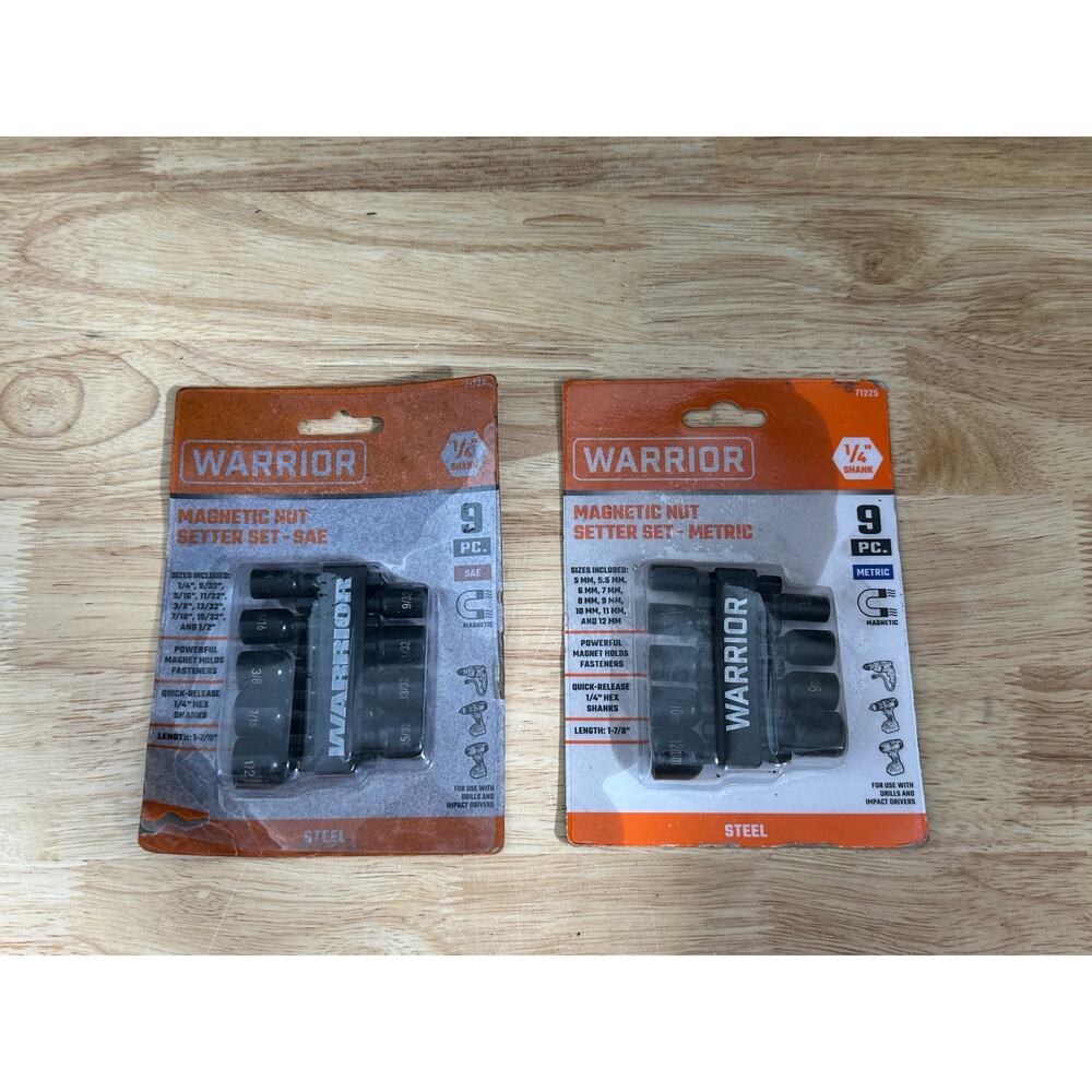Warrior Magnetic Nut Setter Set SAE & Metric Set